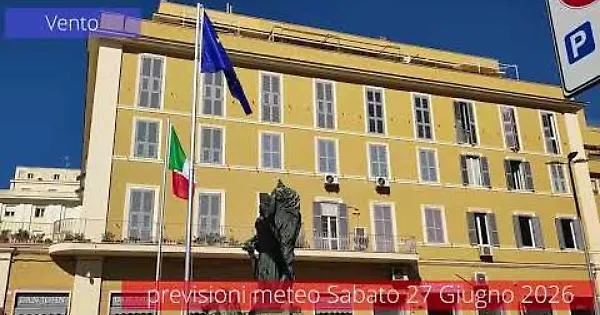 Previsioni del tempo di sabato 27 Giugno 2026