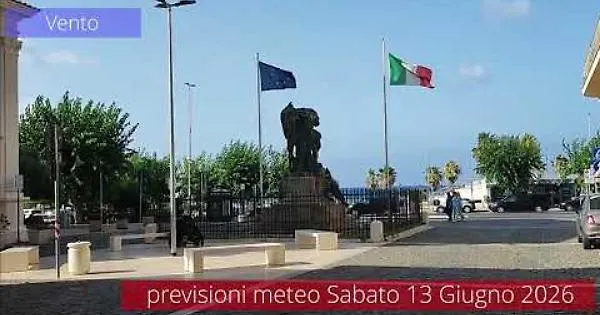 Previsioni del tempo di sabato 13 Giugno 2026