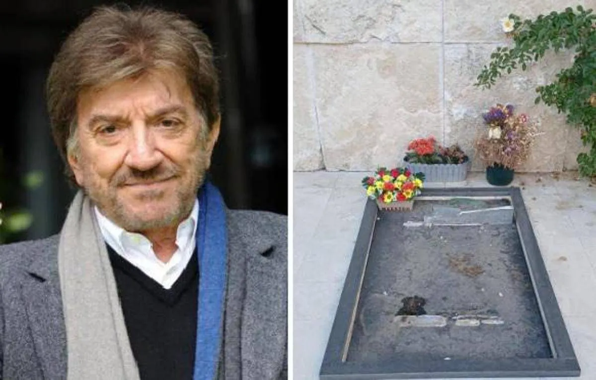 Sparisce la lapide di Gigi Proietti al Verano: scatta l'allarme sciacalli, ma è un gigantesco equivoco