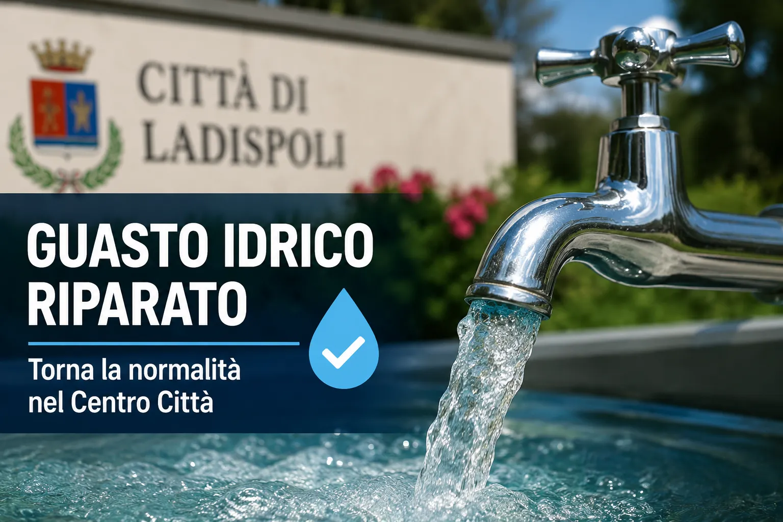 Guasto idrico riparato a Ladispoli: torna la normalità nel Centro Città