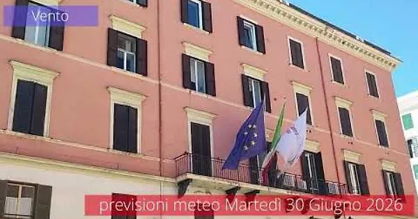 Previsioni del tempo di martedì 30 Giugno 2026
